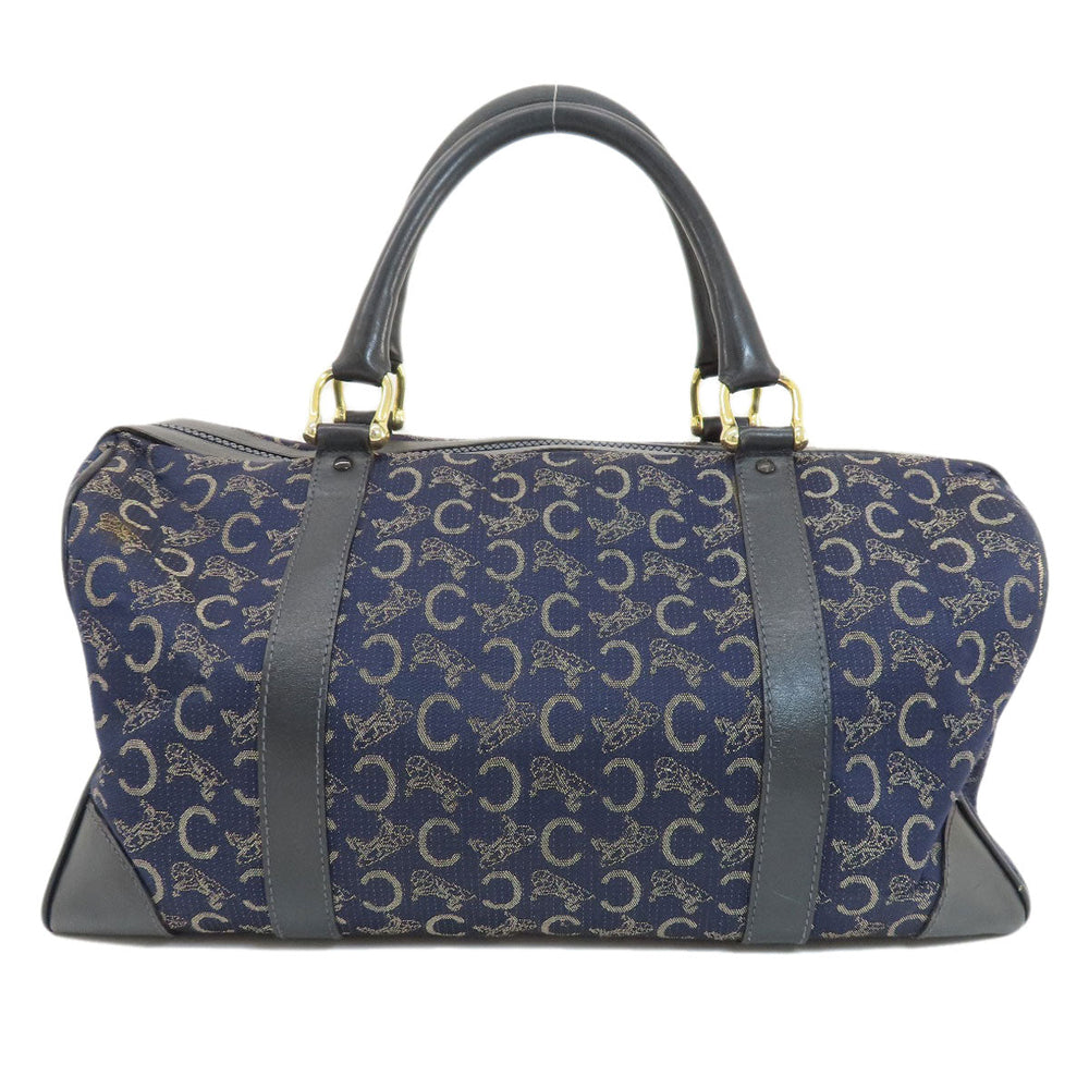 CELINE Boston Duffel bag canvas Navy C saluki Women(Unisex) Used Authentic