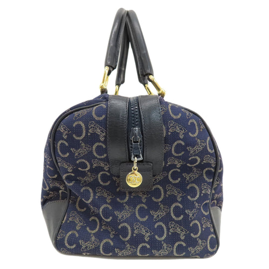 CELINE Boston Duffel bag canvas Navy C saluki Women(Unisex) Used Authentic