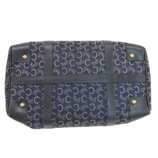 CELINE Boston Duffel bag canvas Navy C saluki Women(Unisex) Used Authentic