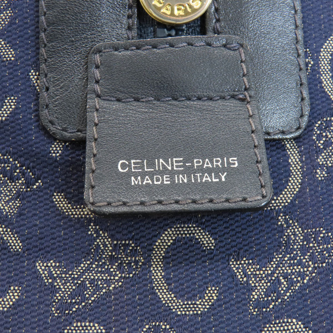 CELINE Boston Duffel bag canvas Navy C saluki Women(Unisex) Used Authentic