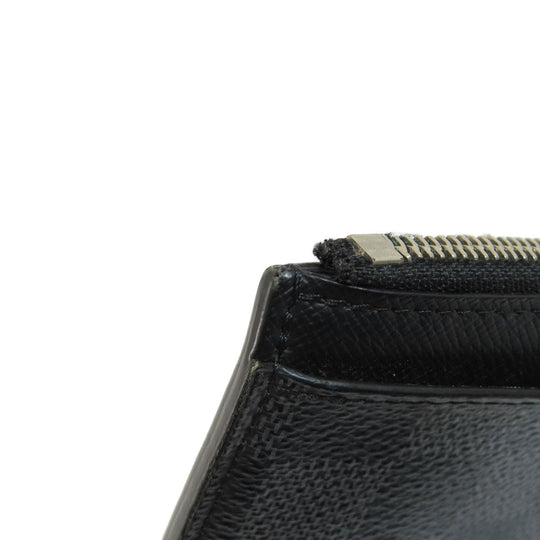 LOUIS VUITTON Coin case N64038 Damier canvas black Coin Card Holder Damier Graphite mens Used Authentic
