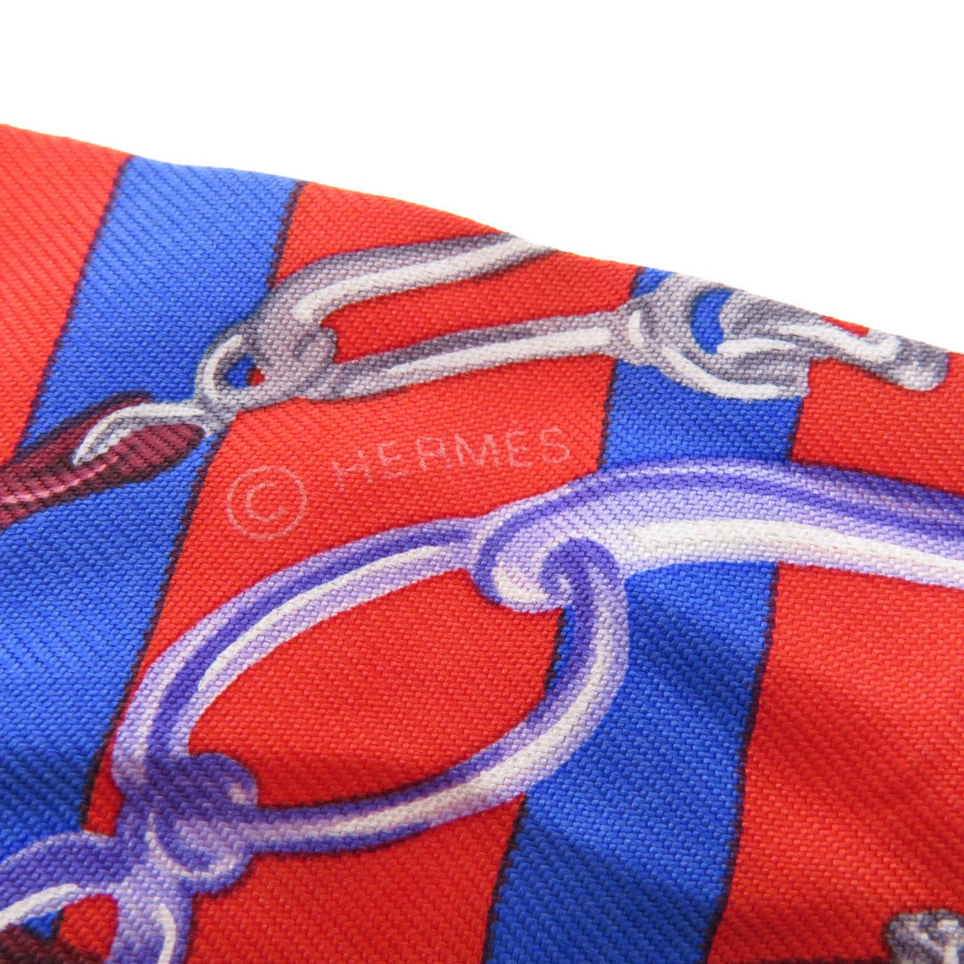 HERMES scarf silk Red Twilly Women Used Authentic