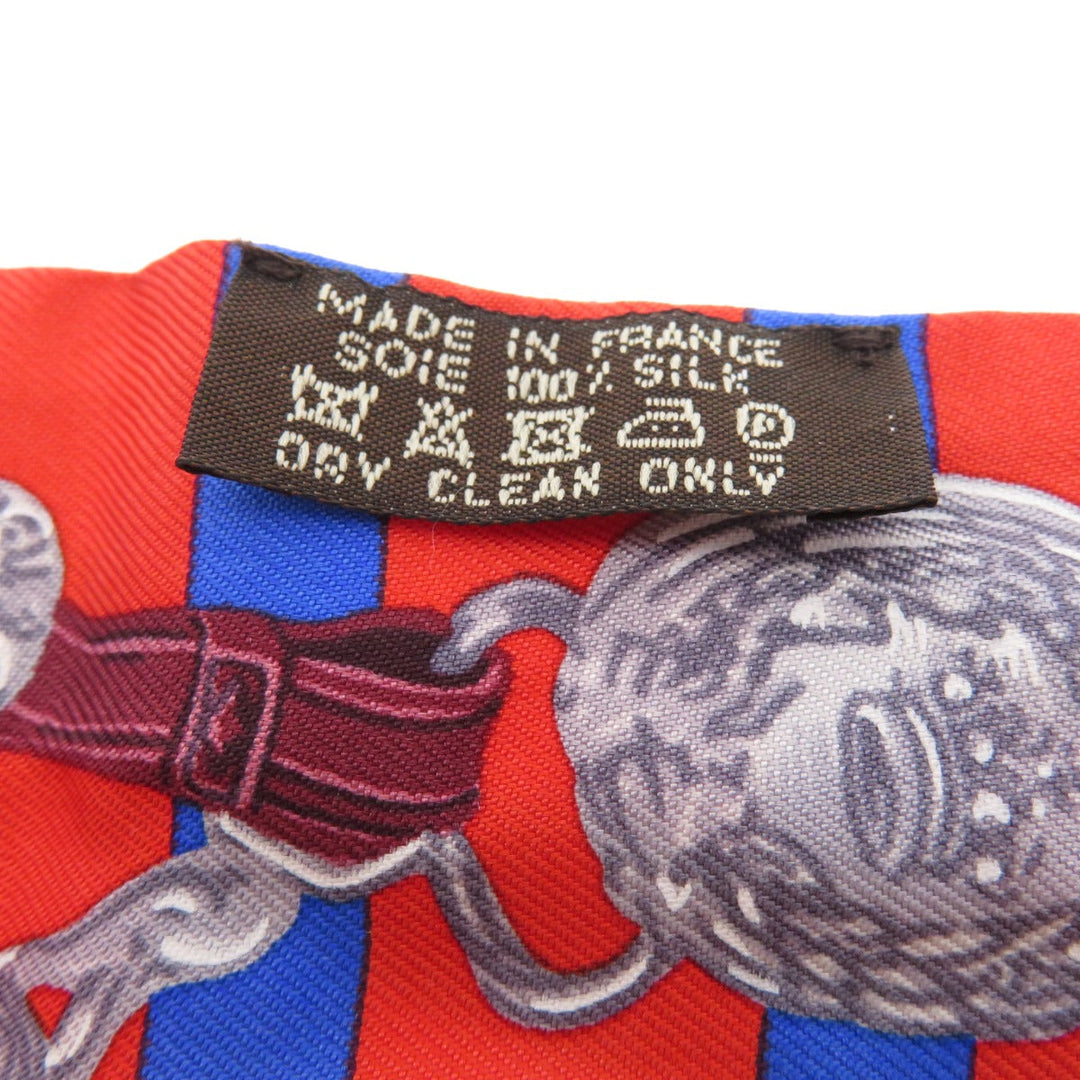 HERMES scarf silk Red Twilly Women Used Authentic