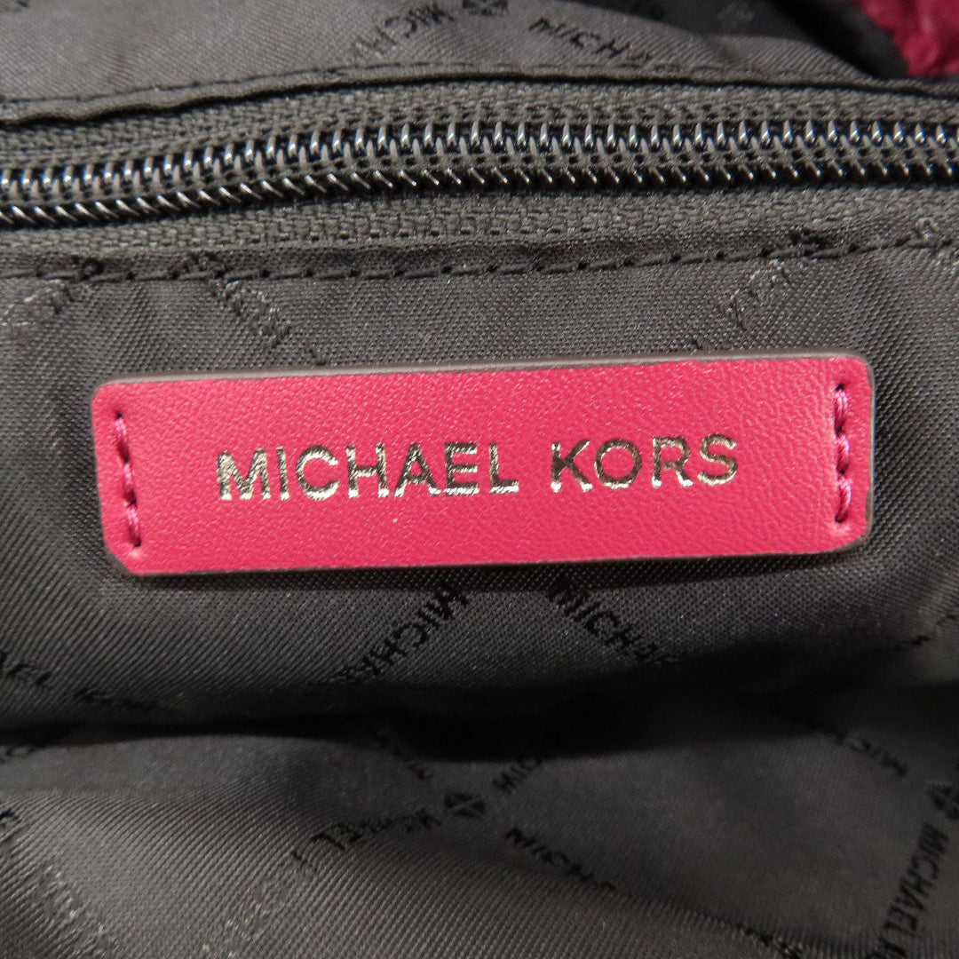 MICHAEL KORS Tote Bag Nylon Red 2WAY Women Used Authentic
