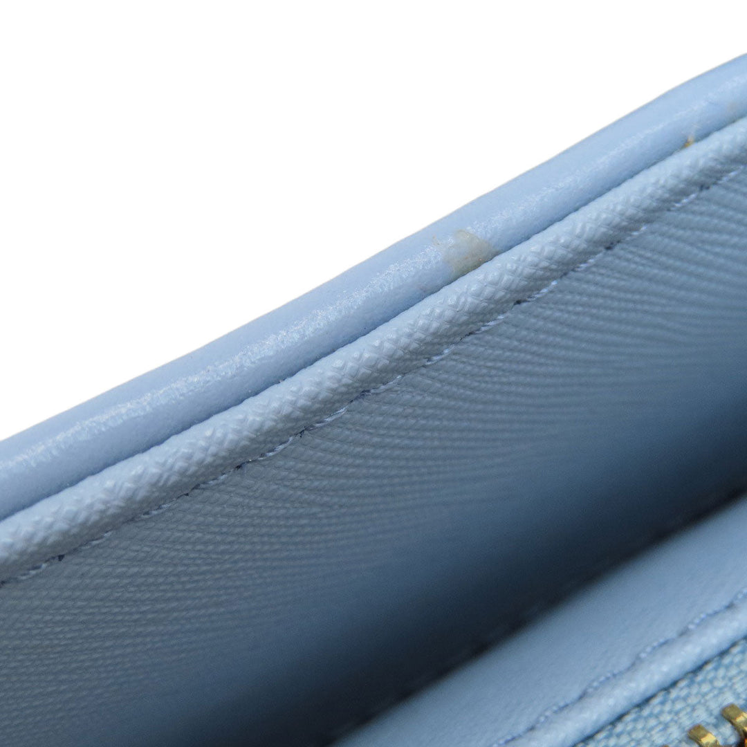 MICHAEL KORS Handbag leather blue logoMetal 2WAY