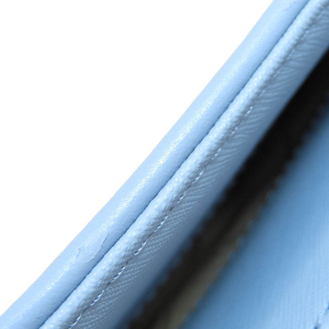 MICHAEL KORS Handbag leather blue logoMetal 2WAY