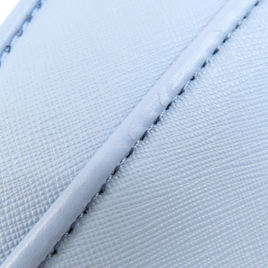 MICHAEL KORS Handbag leather blue logoMetal 2WAY