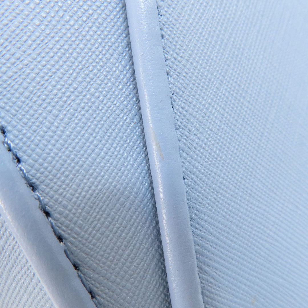 MICHAEL KORS Handbag leather blue logoMetal 2WAY