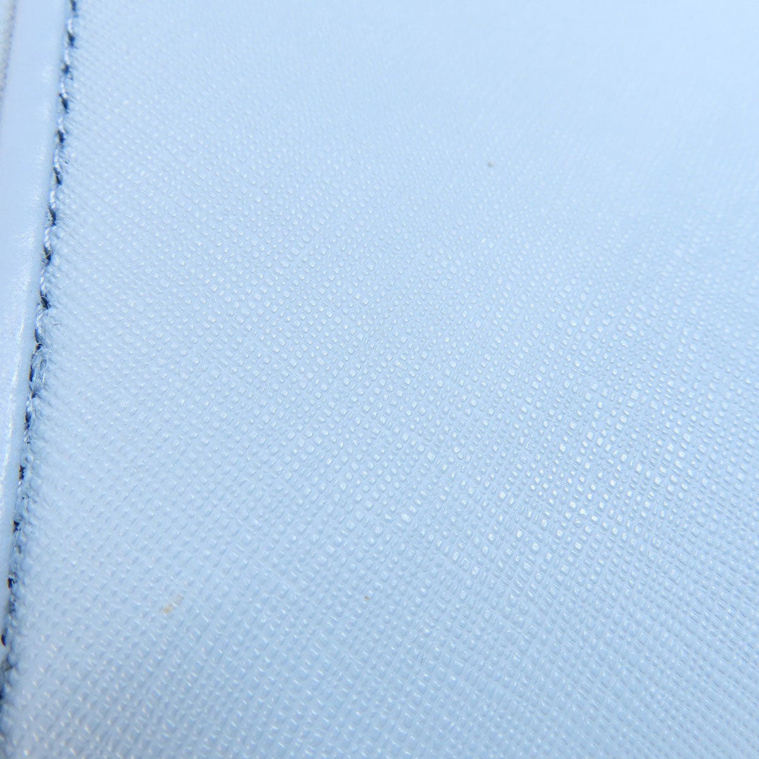 MICHAEL KORS Handbag leather blue logoMetal 2WAY