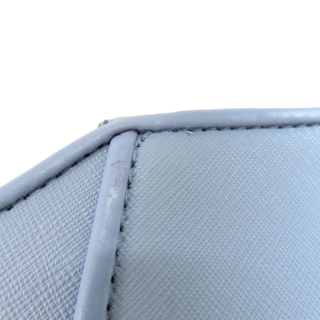 MICHAEL KORS Handbag leather blue logoMetal 2WAY