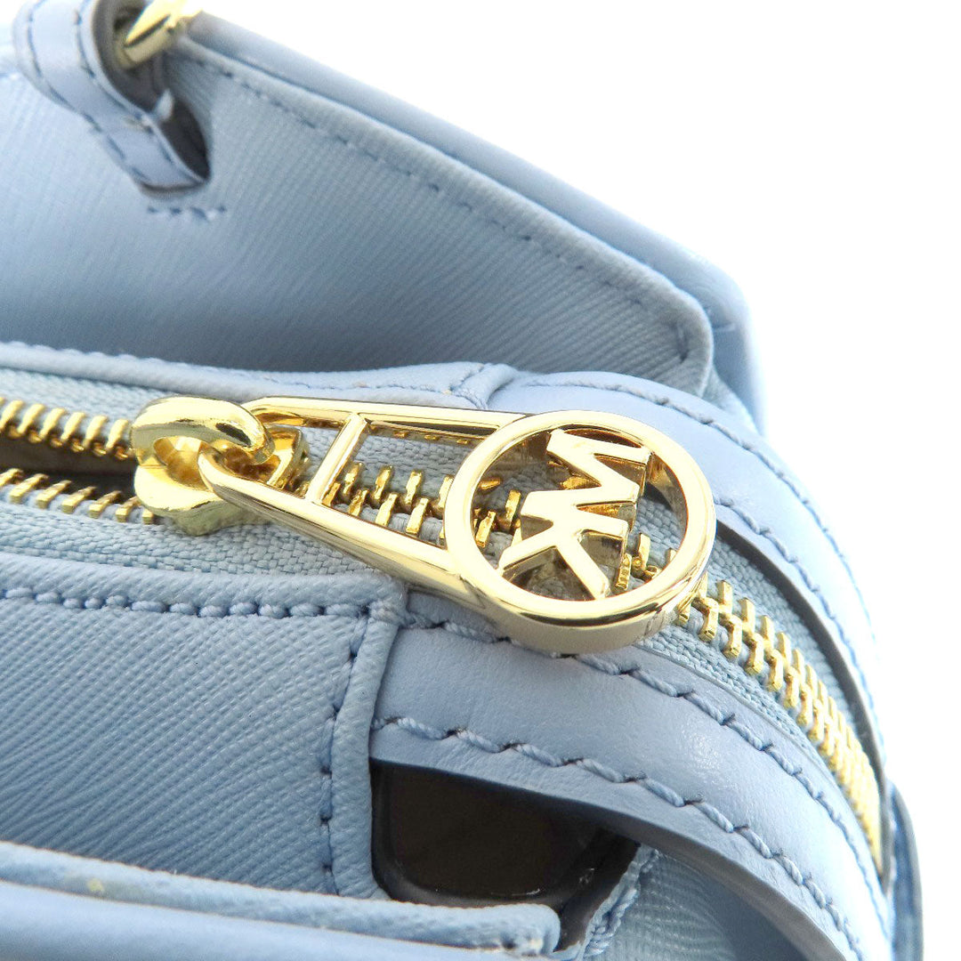 MICHAEL KORS Handbag leather blue logoMetal 2WAY