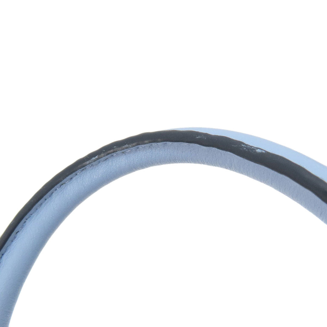 MICHAEL KORS Handbag leather blue logoMetal 2WAY