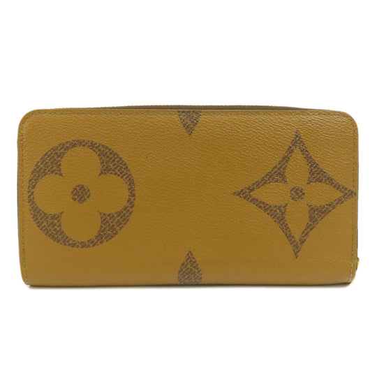 LOUIS VUITTON Long Wallet Purse M69353 Giant monogram canvas Brown Zippy Wallet Monogram Reverse Women Used Authentic