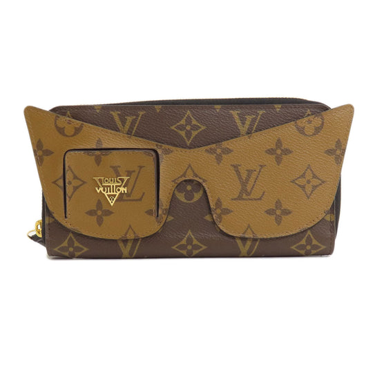 LOUIS VUITTON Long Wallet Purse M68796 Monogram reverse Brown Zippy Wallet Monogram Reverse Shady Women Used Authentic
