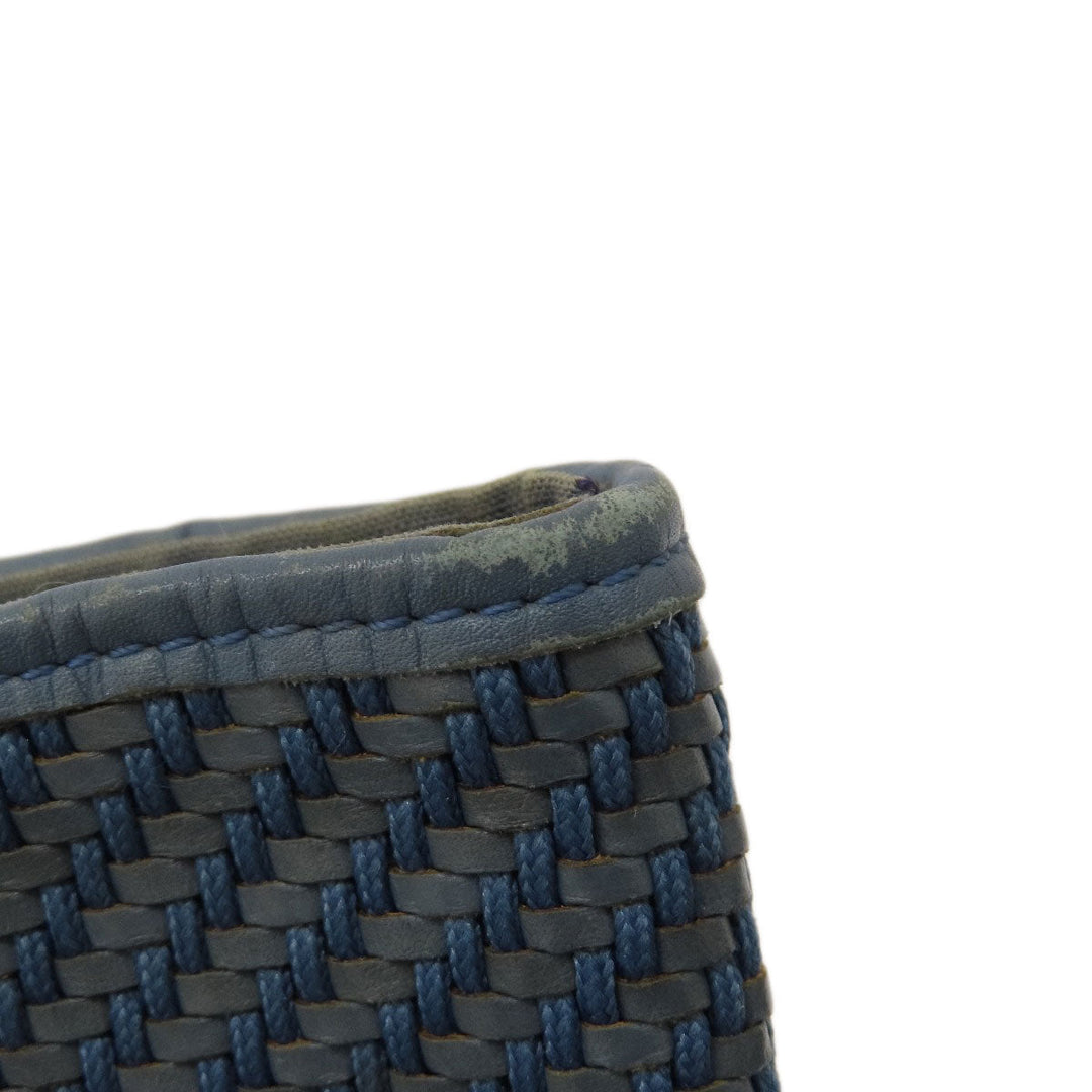 HERMES Handbag Cloth material Navy Amedaba Women Used Authentic