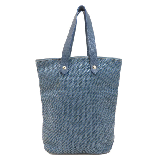 HERMES Handbag Cloth material Navy Amedaba Women Used Authentic
