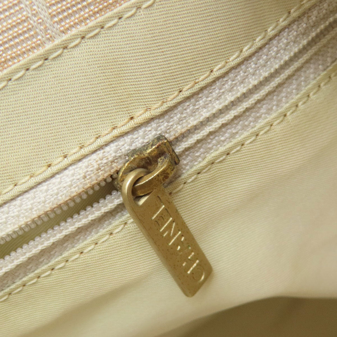 CHANEL Tote Bag Nylon jacquard beige New Travel Line MM