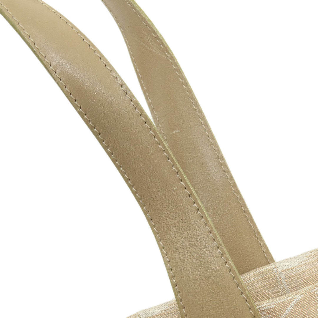CHANEL Tote Bag Nylon jacquard beige New Travel Line MM
