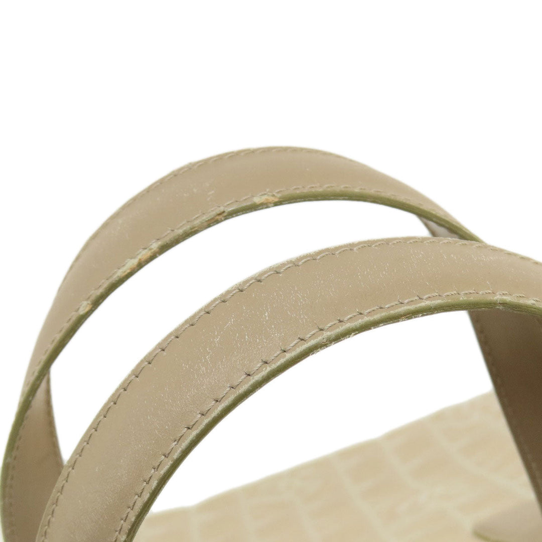 CHANEL Tote Bag Nylon jacquard beige New Travel Line MM