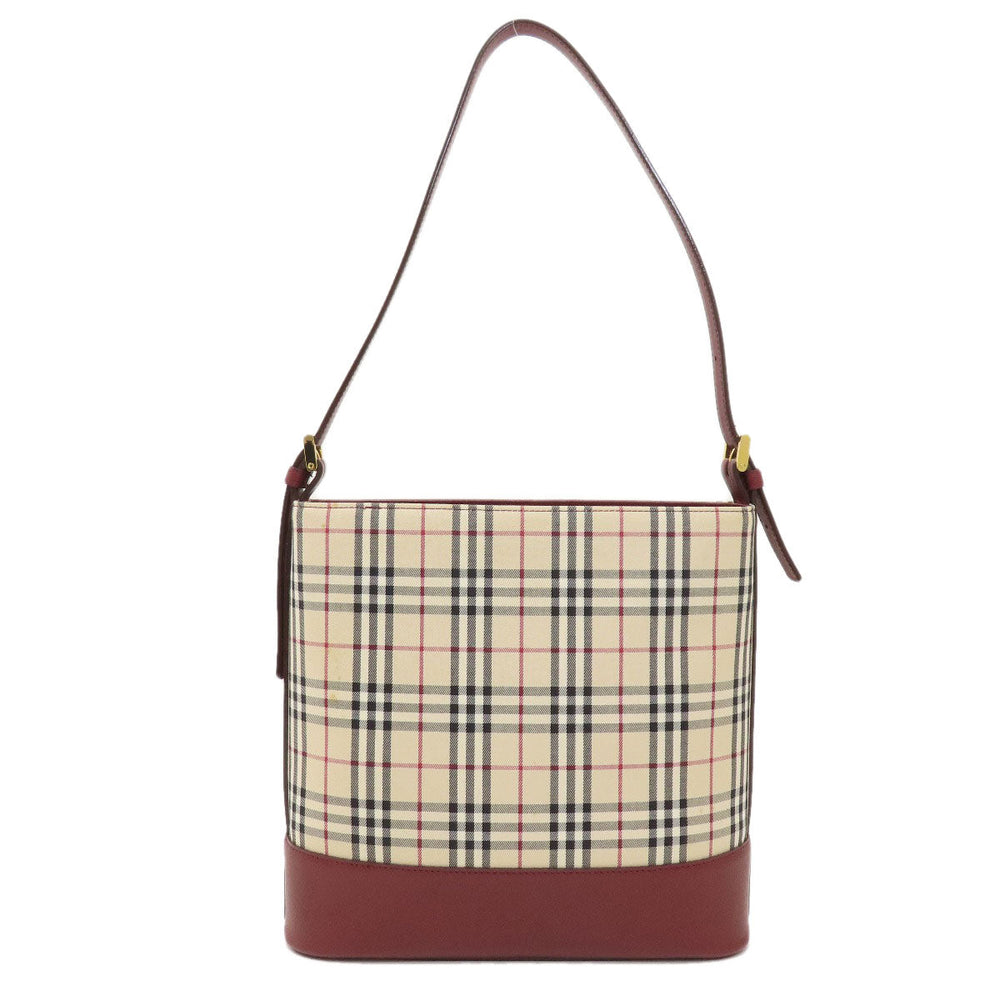 BURBERRY Handbag Canvas, Leather beige Nova Check Women Used Authentic