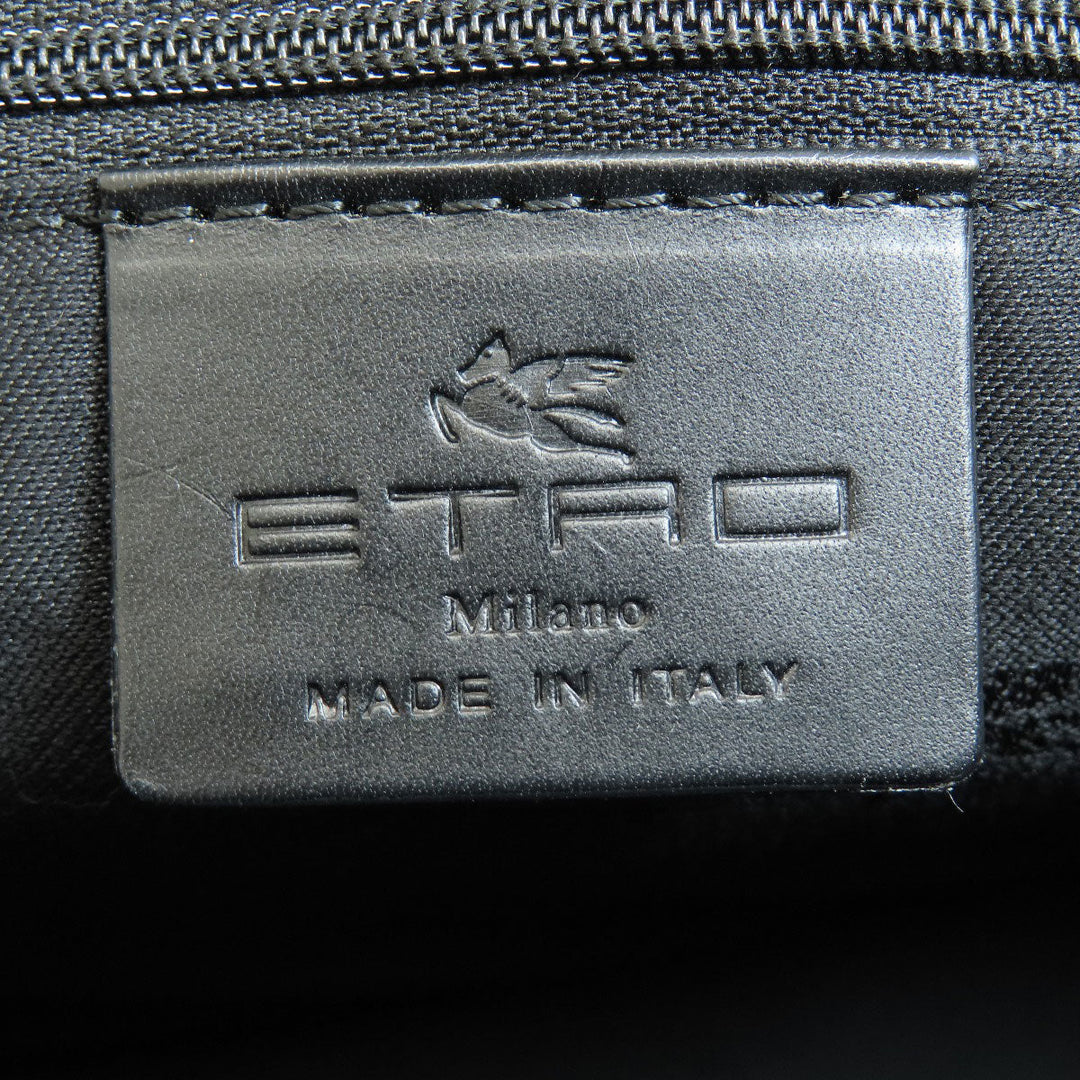 ETRO Tote Bag leather black logo