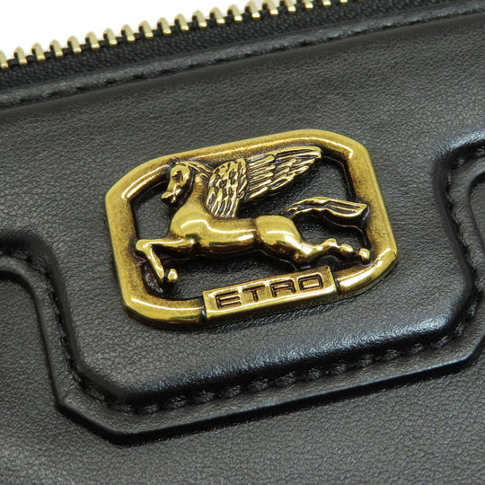 ETRO Tote Bag leather black logo