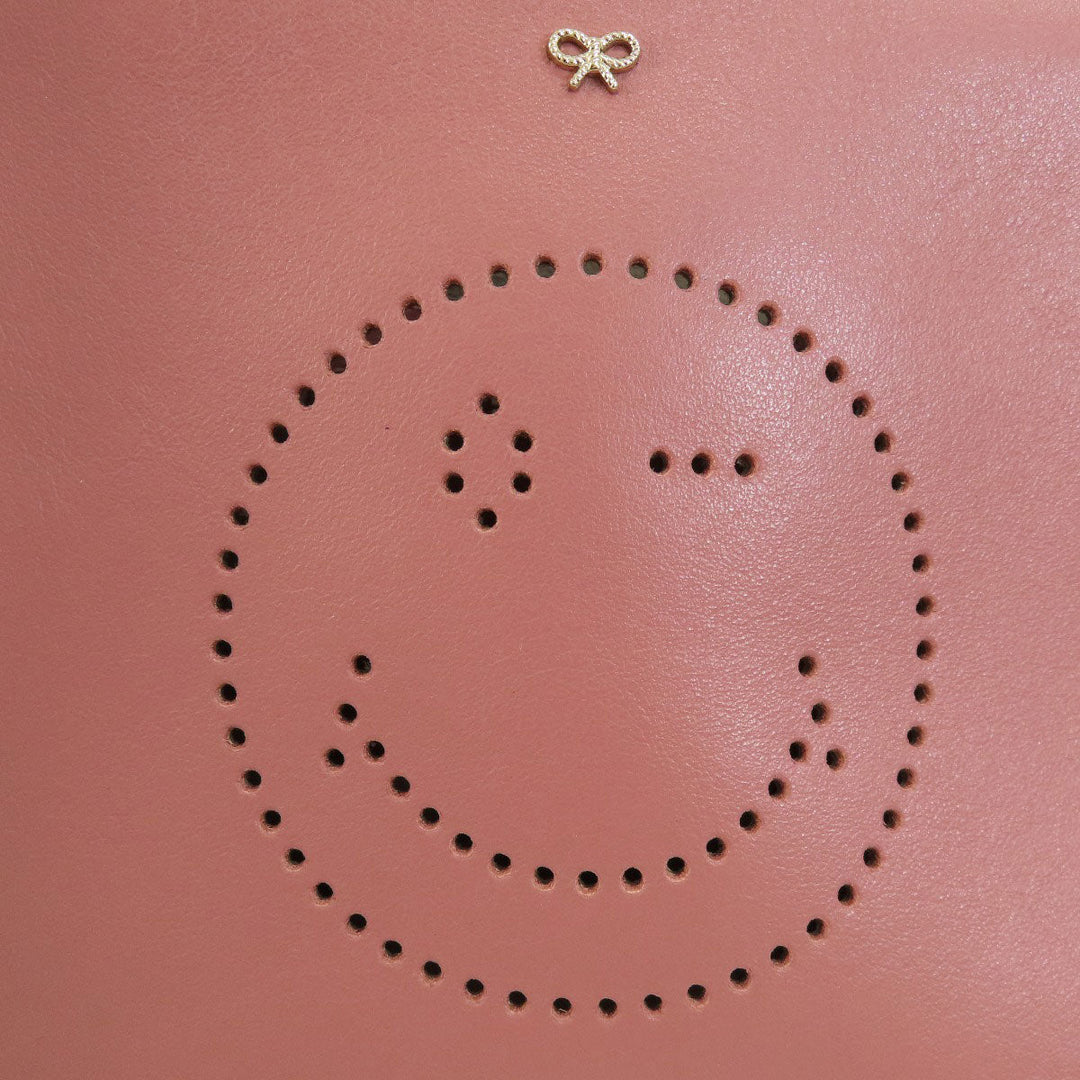 Anya Hindmarch Shoulder Bag leather pink Smiley