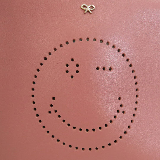 Anya Hindmarch Shoulder Bag leather pink Smiley