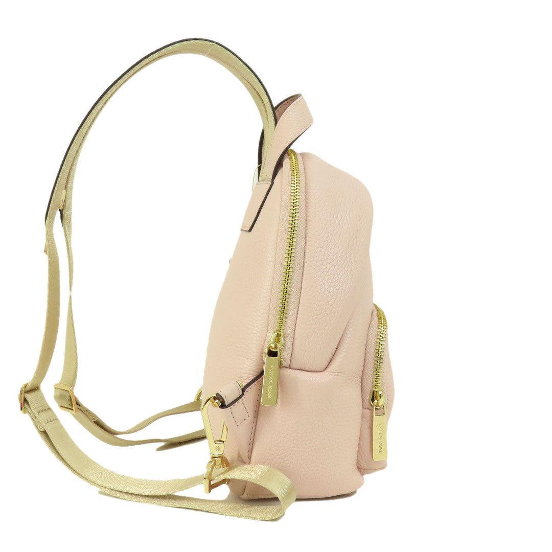 MICHAEL KORS Backpack leather pink logo Women Used Authentic