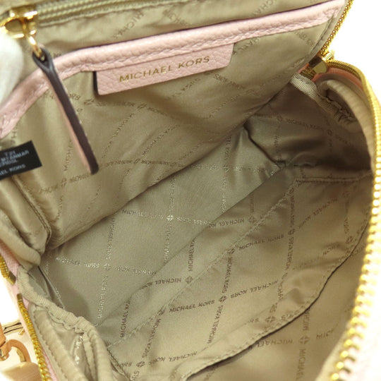 MICHAEL KORS Backpack leather pink logo Women Used Authentic