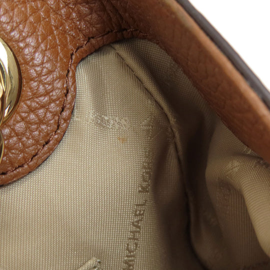 MICHAEL KORS Shoulder Bag PVC Brown MK signature Women Used Authentic