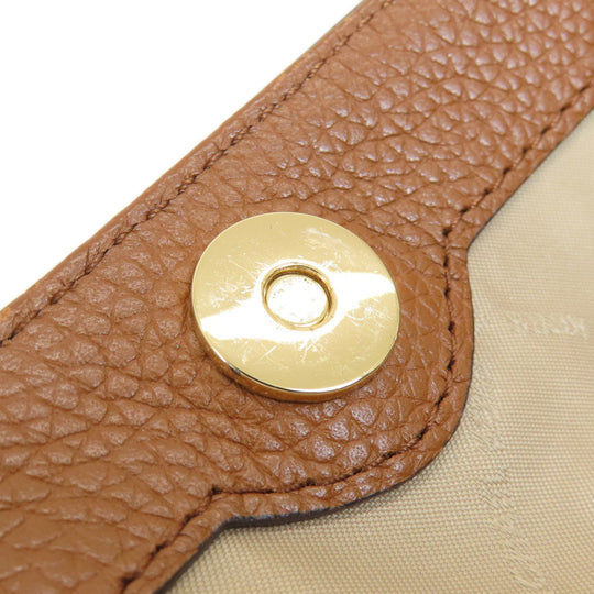 MICHAEL KORS Shoulder Bag PVC Brown MK signature Women Used Authentic