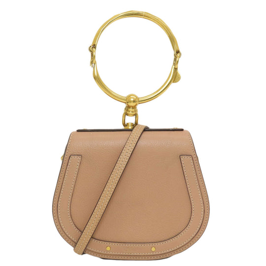 Chloe Handbag leather beige Nil Bracelet Bag 2WAY Women Used Authentic