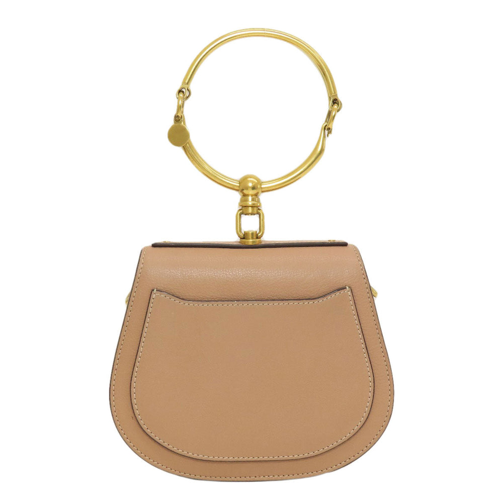 Chloe Handbag leather beige Nil Bracelet Bag 2WAY Women Used Authentic
