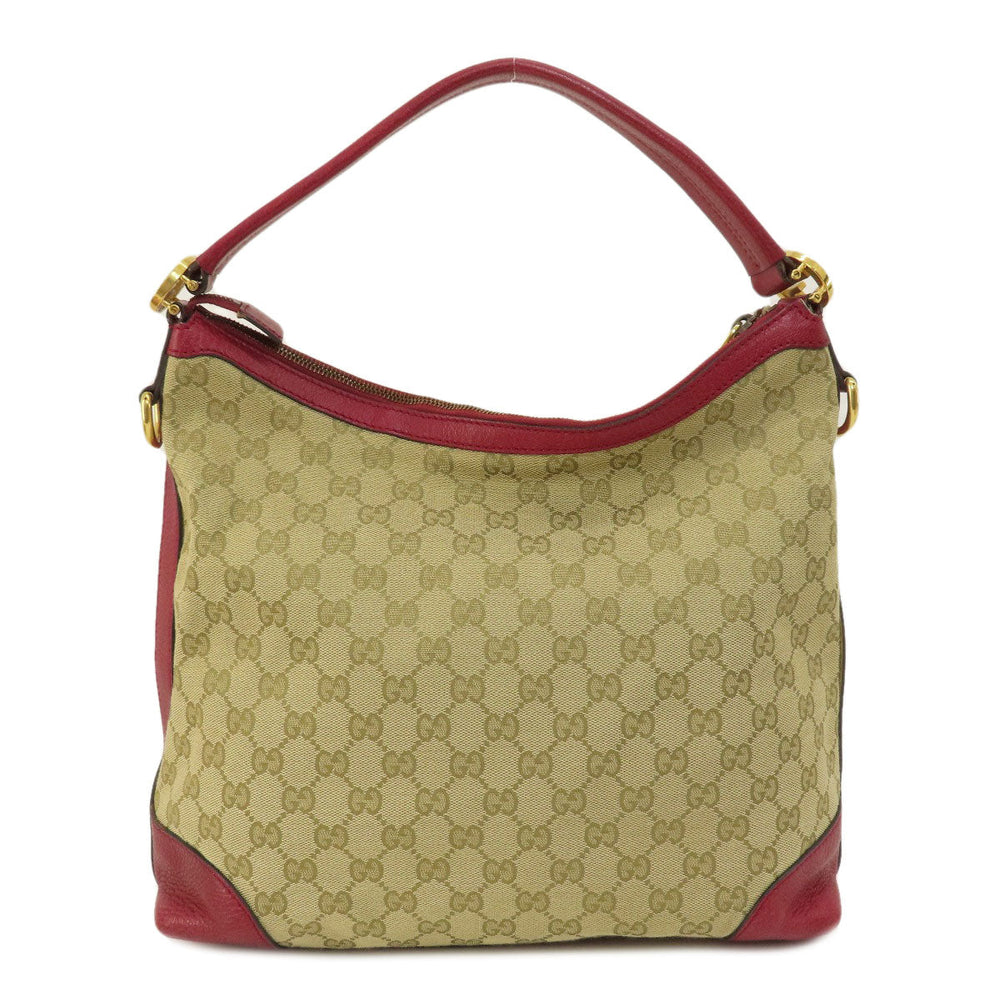 GUCCI Shoulder Bag 326514 canvas Brown GG one belt Women Used Authentic