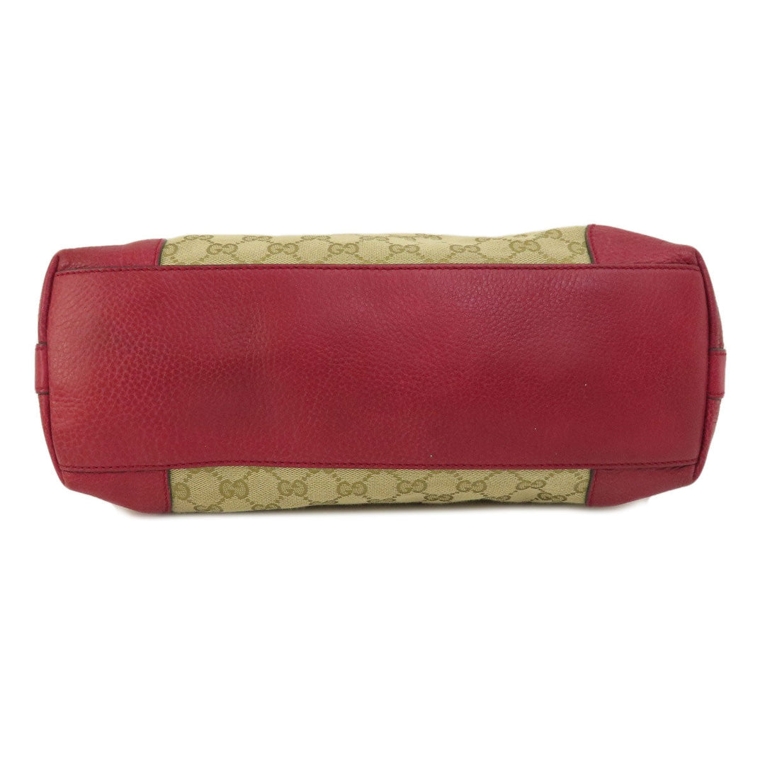 GUCCI Shoulder Bag 326514 canvas Brown GG one belt Women Used Authentic