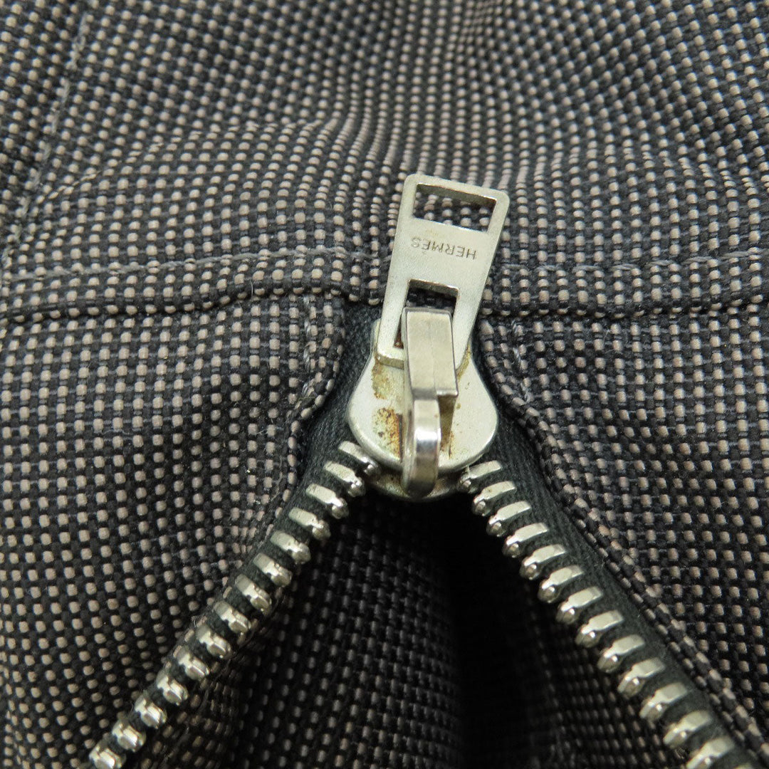 HERMES Tote Bag canvas gray Her LineMM