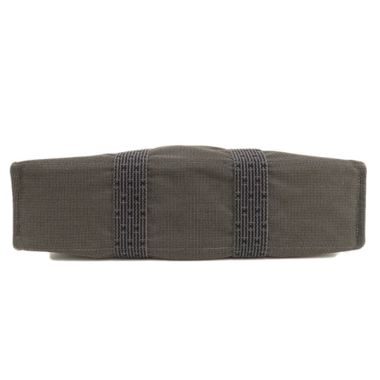 HERMES Tote Bag canvas gray Her LineMM