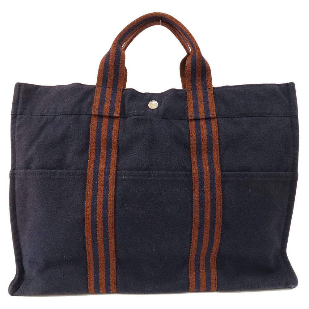 HERMES Tote Bag canvas Navy SackFool ToeMM
