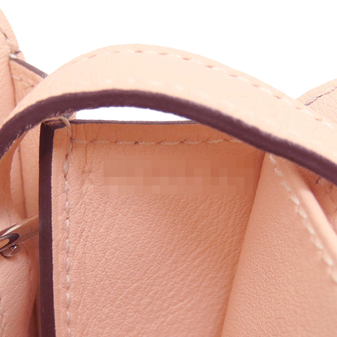 HERMES Handbag Swift pink Arzan Mini SilverMetal Women Used Authentic