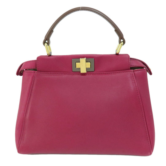 FENDI Handbag Calfskin purple Peek-a-boo mini