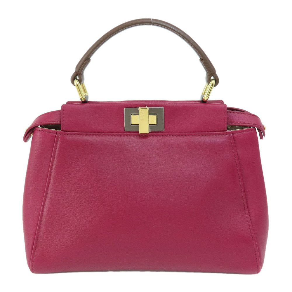 FENDI Handbag Calfskin purple Peek-a-boo mini