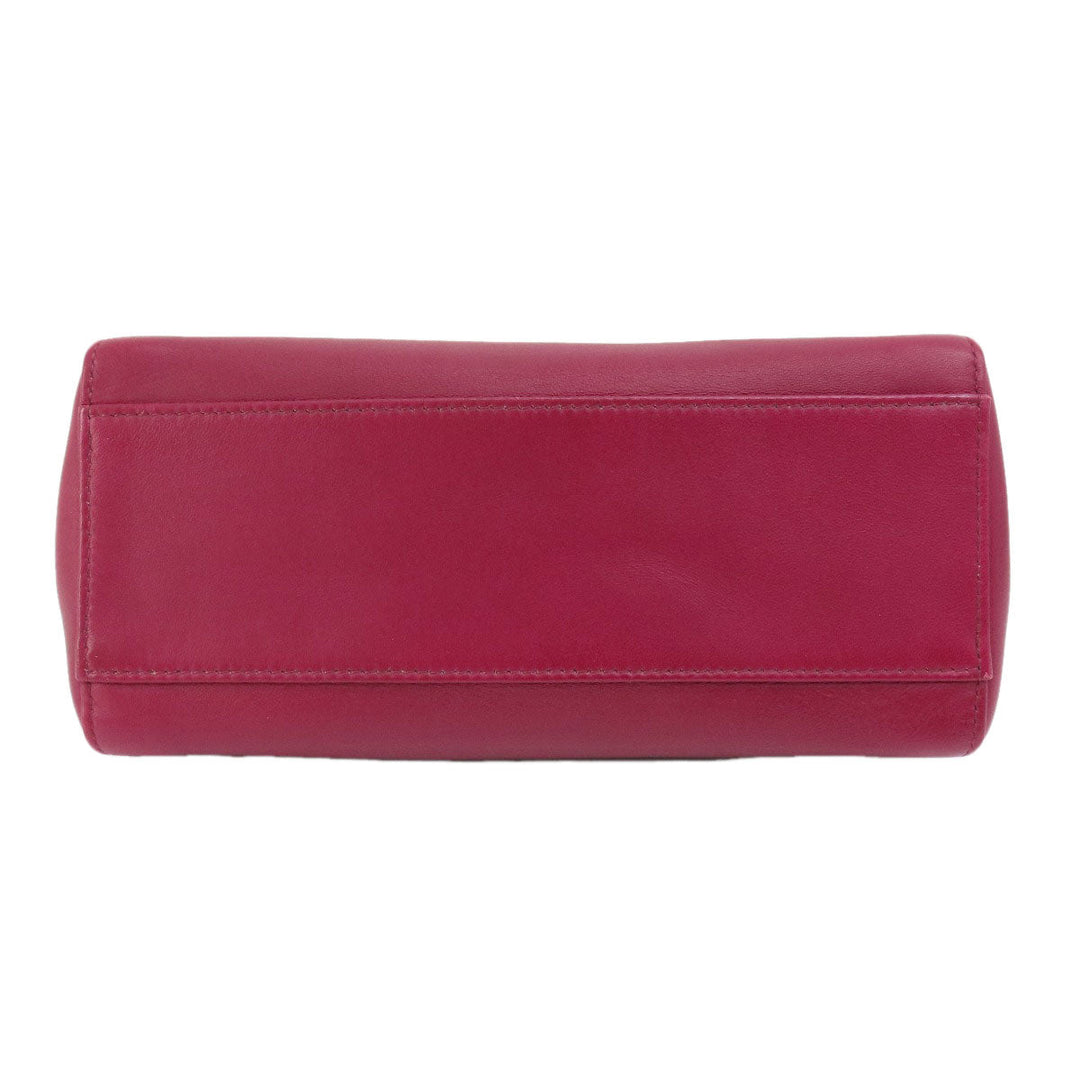 FENDI Handbag Calfskin purple Peek-a-boo mini