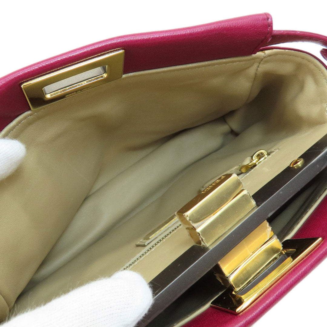 FENDI Handbag Calfskin purple Peek-a-boo mini