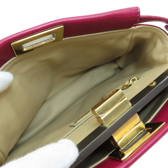 FENDI Handbag Calfskin purple Peek-a-boo mini