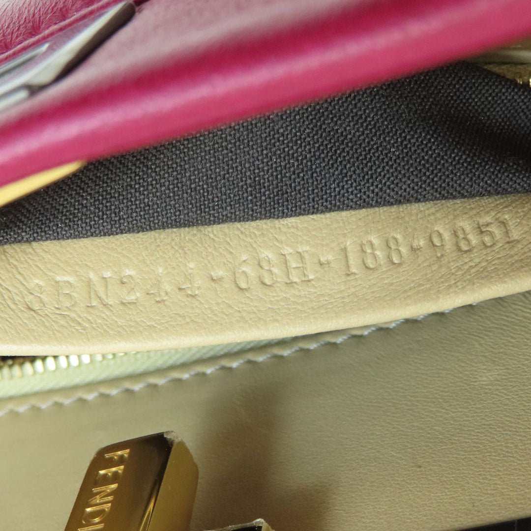 FENDI Handbag Calfskin purple Peek-a-boo mini