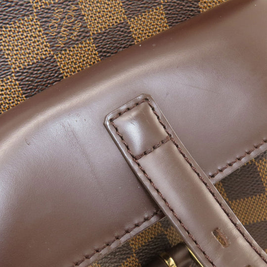 LOUIS VUITTON Tote Bag N51128 Damier canvas Brown Uzes Damier Ebene Women Used Authentic