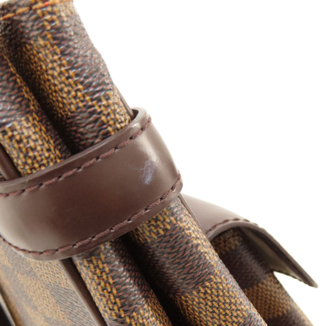 LOUIS VUITTON Tote Bag N51128 Damier canvas Brown Uzes Damier Ebene Women Used Authentic