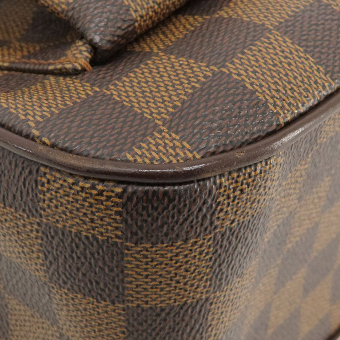 LOUIS VUITTON Tote Bag N51128 Damier canvas Brown Uzes Damier Ebene Women Used Authentic