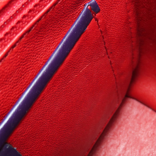 CELINE Handbag leather purple Star ball Women Used Authentic